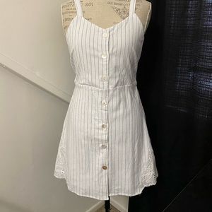 Nasty Gal Stripe Button Front Mini Dress